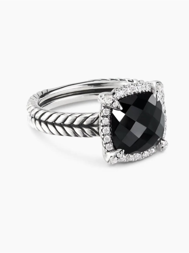 David Yurman Chatelaine Pav Bezel Ring With Gemstone And Diamonds 9mm